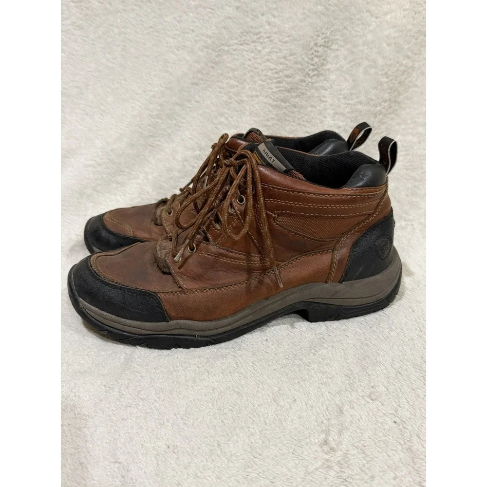 Ariat Terrain Mens 9.5 D Brown Leather Hiking Work Boots 10002190